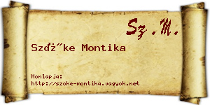 Szőke Montika névjegykártya
